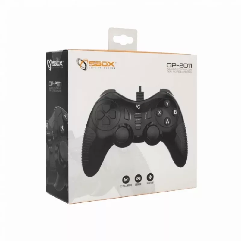 Sbox GP-2011 Vadu spēļu kontrolieris PC/PS3/AndroidTV