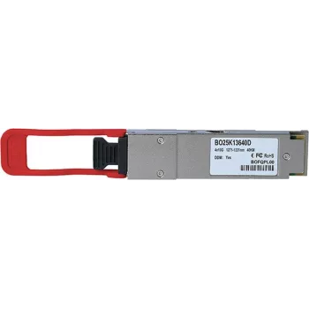 Savietojams Extreme Networks 10335 BlueOptics© BO25K13640D QSFP uztvērējs, LC-Duplex, 40GBASE-ER4, vienmoda šķiedra, 1310nm, 40 km, 0°C/+70°C, DDM (10335-BO)