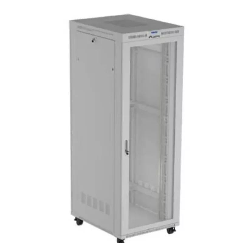19 collu skapis LANBERG FF01-8047-23SL 47U 800x1200 mm Pelēks ar perforētām durvīm