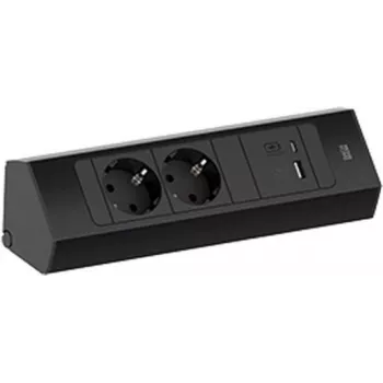 Strāvas sadalītājs Bachmann CASIA 2 ar 2x CEE7/3 kontaktligzdām un 1x USB A/C 22W