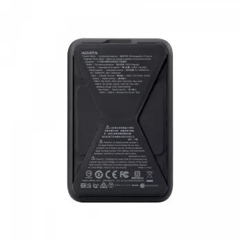 ADATA PR100-12BK bezvadu lādētājs 10000 mAh melns