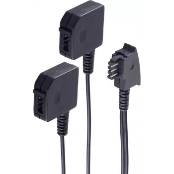 Telefona kabelis ShiverPeaks BS71000 0.2 m Melns