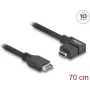 DeLOCK USB 10 Gbps kabelis Type-E Key A 20 kontaktu vīrišķais uz USB Type-C sievišķo leņķa 70 cm