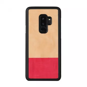 Man and Wood viedtālruņa maciņš Samsung Galaxy S9 Plus miss match black — aizsargmaciņš no koka un polikarbonāta