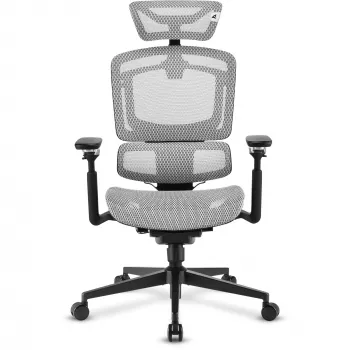 Biroja krēsls Sharkoon OfficePal C50M — polsterēts sēdeklis, sietveida atzveltne, melns, atzveltne 49×63 cm, sēdekļa platums 50 cm