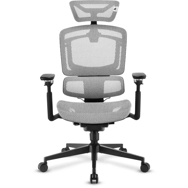 Biroja krēsls Sharkoon OfficePal C50M — polsterēts sēdeklis, sietveida atzveltne, melns, atzveltne 49×63 cm, sēdekļa platums 50 cm