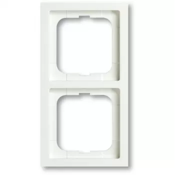 Busch-Jaeger 1722-884K balta termoplastiska sienas slēdža pārsega plāksne, bezskrūvju, 80×151 mm