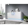 QIU 2D1K kumode 150x41.5x75 cm glancēts balts/glancēts balts