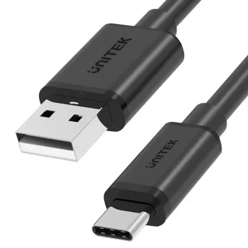 UNITEK USB kabelis USB-A — USB-C 25CM, Y-C480BK