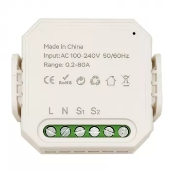Tuya HS084080 viedais enerģijas skaitītājs, 1P+N, 80A, Wi-Fi