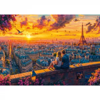 Puzle Schmidt Spiele Parisian Rooftop Whispers — 1000 gabali