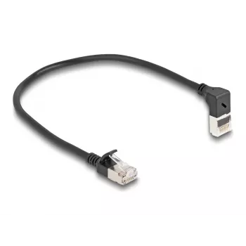 Tīkla kabelis DeLOCK RJ45 Cat.6A 0.25m Melns