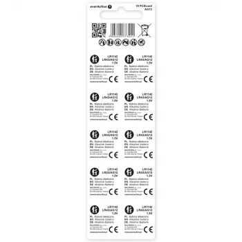 Alkāliskā pogas baterija everActive G12 AG12 1.5V – 10 gab. iepakojums