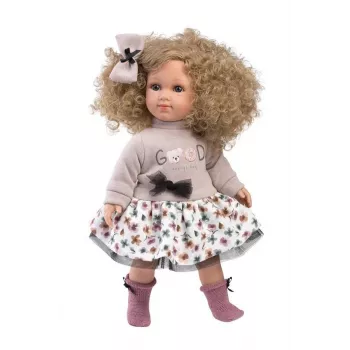 Leļļu Llorens Elena 35 cm — mīksts ķermenis, rokām apgleznota seja un ekstremitātes