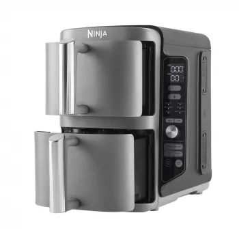 Ninja SL400EU dubultā fritētava 9.5 L 2470 W Karstā gaisa fritētava Melna, Pelēka