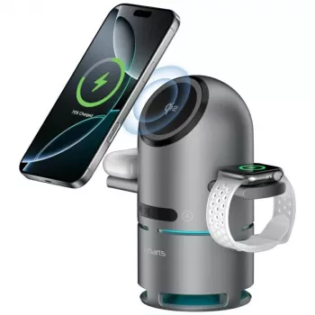 Uzlādes stacija ChargeBot Sound Qi2 gre