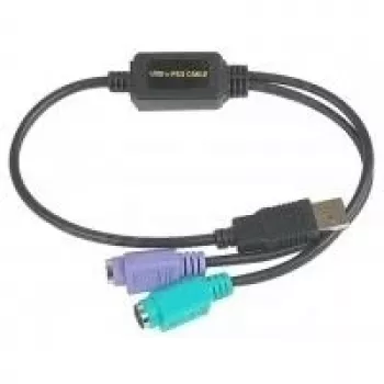 Datalogic ADP-203 Wedge uz USB adapteris - 0.5 m - 2x 6-p Mini-DIN - USB A - Melns (90ACC1903)