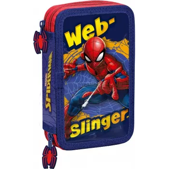 Penālis Kids Euroswan ar 2 rāvējslēdzējiem un aksesuāriem Spiderman sarkans-zils