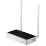 TOTOLINK N300RT galda maršrutētājs — vienas joslas 2.4 GHz Wi‑Fi 4, 300 Mbps, 5x RJ-45 Fast Ethernet porti, 2 ārējās 5 dBi antenas
