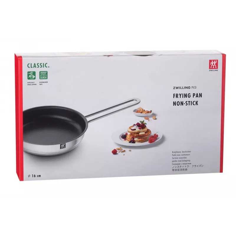 Universālā panna ZWILLING Pico Round 16 cm, nerūsējošais tērauds, nepiedegoša, cepeškrāsns un trauku mazgājamās mašīnas droša