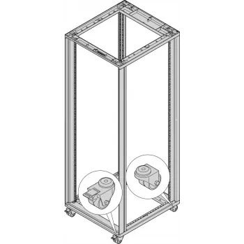SCHROFF Lenkrollen komplekts 200kg 50D 4 gab. (27230067)