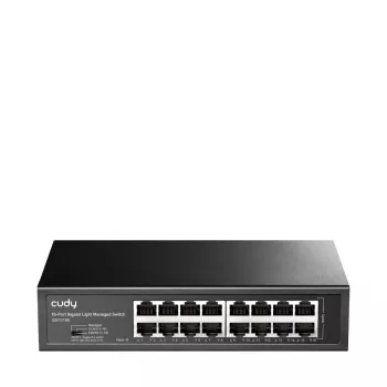 Slēdzis Cudy GS1016E 16-Port Gigabit Ethernet pārvaldāms slēdzis, 16× 10/100/1000 Mbps