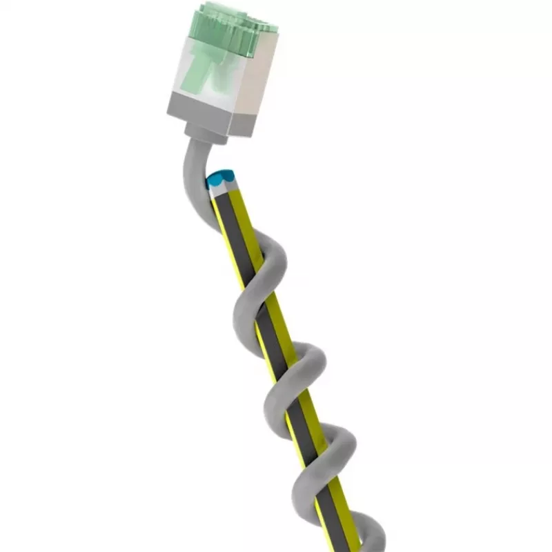 Goobay Ultra-Flexible CAT 8.1 Patch Cable slim U/FTP Grey - īpaši īss spraudnis 99.9% (74349)