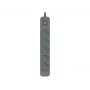 TRACER Power Line+ 5m Graphite pagarinātājs ar 5 kontaktligzdām un pārsprieguma aizsardzību