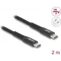 DeLOCK USB kabelis USB 2.0 2m USB C Melns 81120