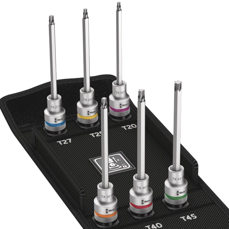 Wera 8767 C TX HF 2 Torx skrūvgrieža uzgaļu komplekts ar noturēšanas funkciju