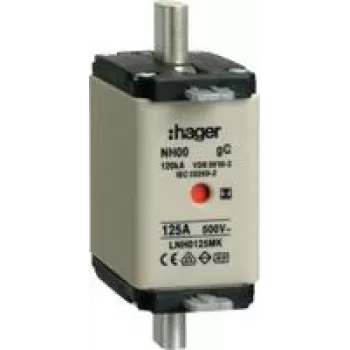 HAGER LNH0125MK drošinātājs NH00 125A 500V gG MKen. S-frei