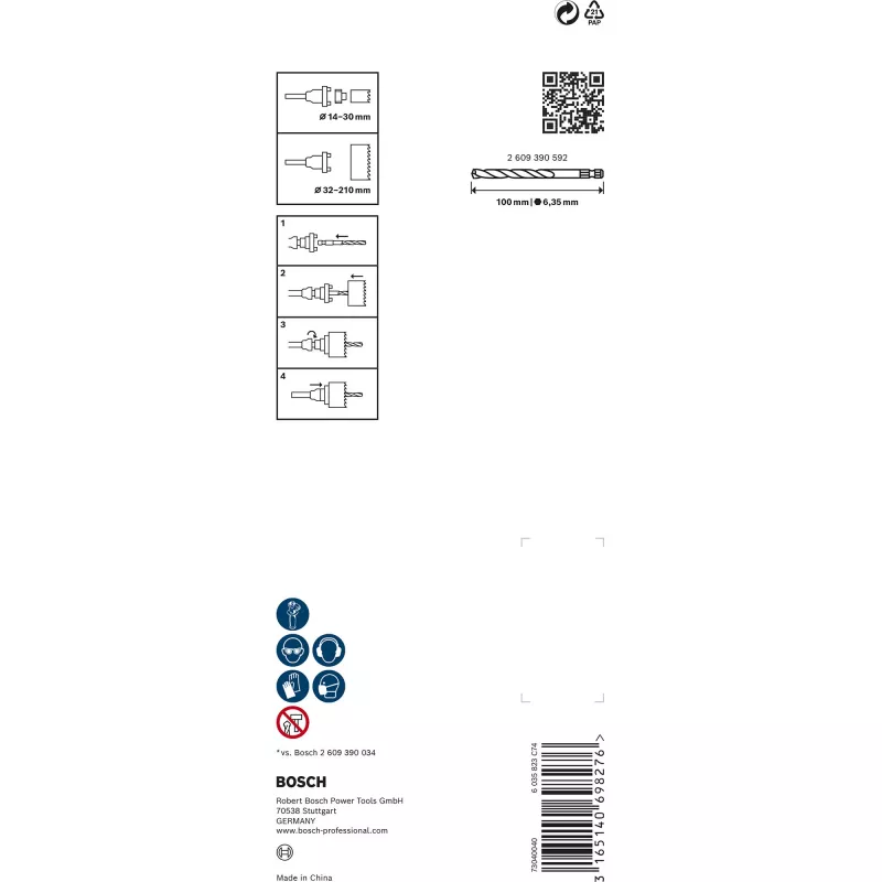 Adapteris sešstūra ligzdai Bosch Q-Lock 2609390589
