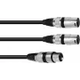 Audio kabelis XLR 3-pin 2 x XLR 3-pin Melns Omnitronic 30225206