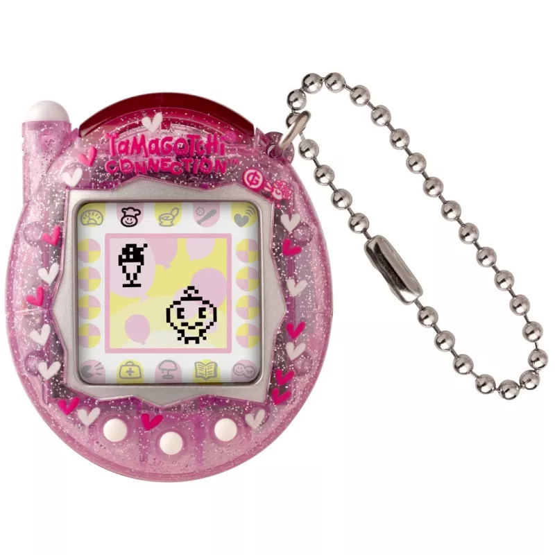 Rokas digitālais mājdzīvnieks Bandai Tamagotchi Connection Pink Glitter — virtuālā mājdzīvnieka rotaļlieta