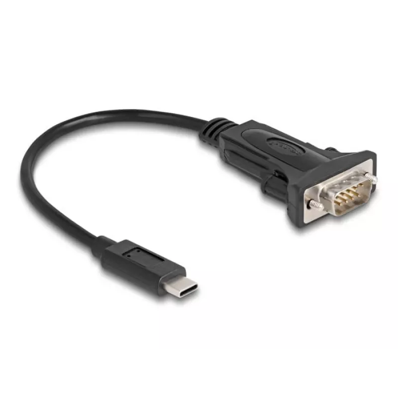 DeLOCK Adapter USB Type-C uz RS-232 D-Sub 9 kontaktu vīrišķais 0.25 m