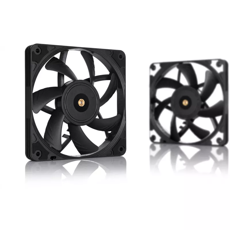 Noctua NF-A12x15 PWM CH.BK.S klusais plānās korpusa ventilators, 120 mm, 15 mm biezums, 12 V, PWM, 450–1850 RPM, 94,2 m³/h, 23,9 dB, SSO gultnis