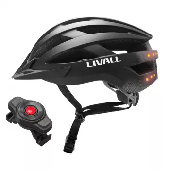 Bluetooth MTB velo ķivere 58-62cm LED/SOS/Intercom melna