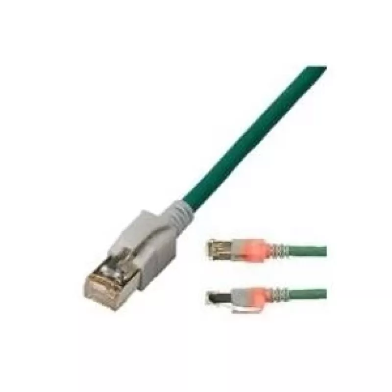 EasyLan DualBoot LED patch kabelis RJ45 S/FTP Cat.6 (Class E) - ar saCon spraudni - LSOH - tirkīza - 1m