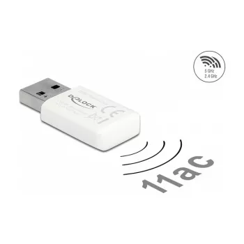 DeLOCK 12770 USB WLAN tīkla karte 5000 Mbit/s Balta