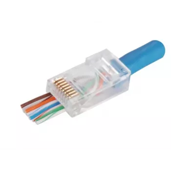 RJ-45 vadu savienotājs Alantec WT118, RJ45 tēviņš, taisns, Cat5e, U/UTP (UTP), caurspīdīgi balts, iepakojumā 100 gab.