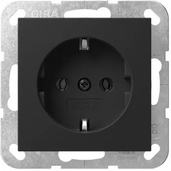 Gira System 55 4188005 Schuko kontaktligzdas ieliktnis, melns