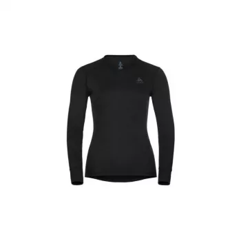 Odlo BL TOP garām piedurknēm apkakles T-krekls ACTIVE WARM ECO sievietēm, izmērs S, melns