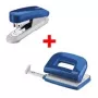 Papīra perforators un skavotājs komplektā NOVUS E210 perforators + E15 skavotājs, zils