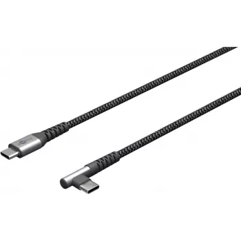 Goobay 64658 USB kabelis 0,5 m USB 2.0 USB-C melns - pelēks (64658)