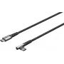 Goobay 64658 USB kabelis 0,5 m USB 2.0 USB-C melns - pelēks (64658)