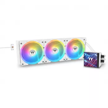 Šķidruma dzesētājs THERMALTAKE MAGFloe 420 Ultra ARGB, 140 mm ventilatori, 500–2000 RPM, balts