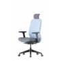 Up Up Athene ergonomiskais biroja krēsls Melns, Pelēks + Zils audums