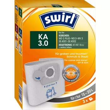 Putekļu maisiņš MELITTA MELI Swirl KÄ 3 224074, slapjai un sausai sūkšanai, 3 gab.