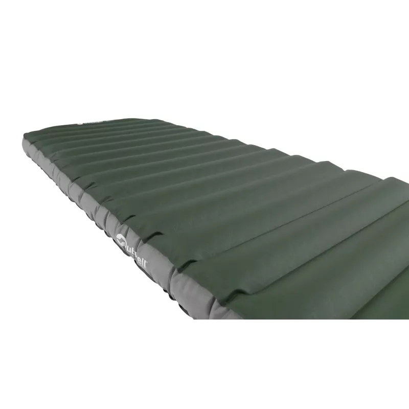 Vienvietīgs piepūšamais matracis Outwell 400123 — 1950×600×110 mm, poliesters/PVC, zaļš
