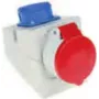 Industriālā kontaktligzda Bachmann 910.002, 5P, 400 V, 16 A, IP44, polikarbonāts, Zila/Sarkana/Balta